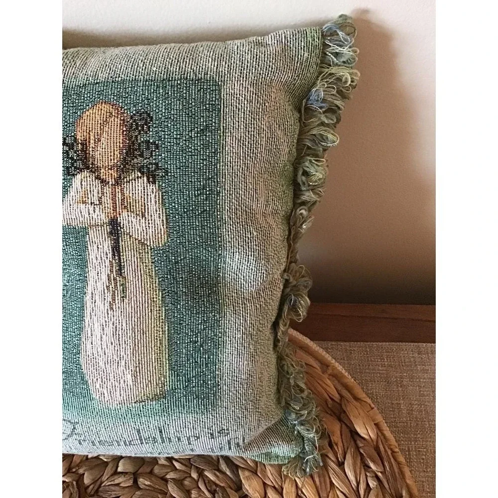 Willow Tree Small Tapestry Pillow, "Friendship Is The Sweetest Gift" Susan Lordi - Picture 3 of 5